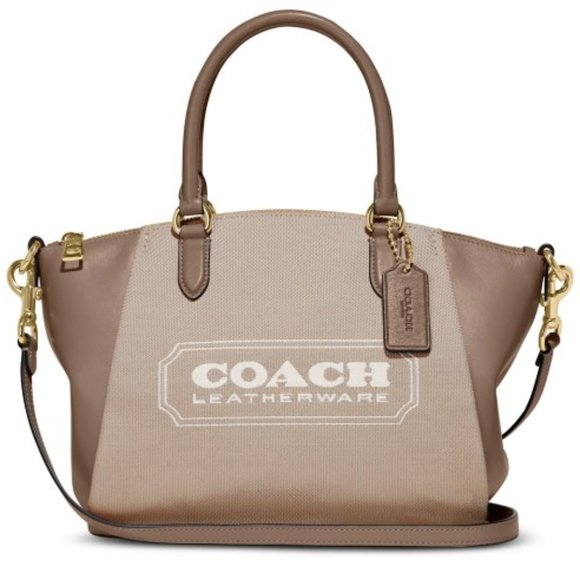 Coach Handbags - Coach's Badge Jacquard Elise Satchel